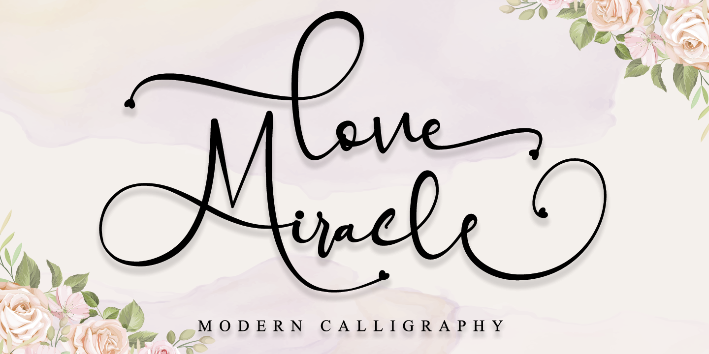 Beispiel einer Love Miracle-Schriftart #1